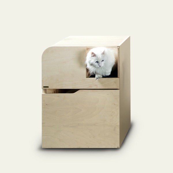 뽀떼 고양이 원목 화장실 캣토토