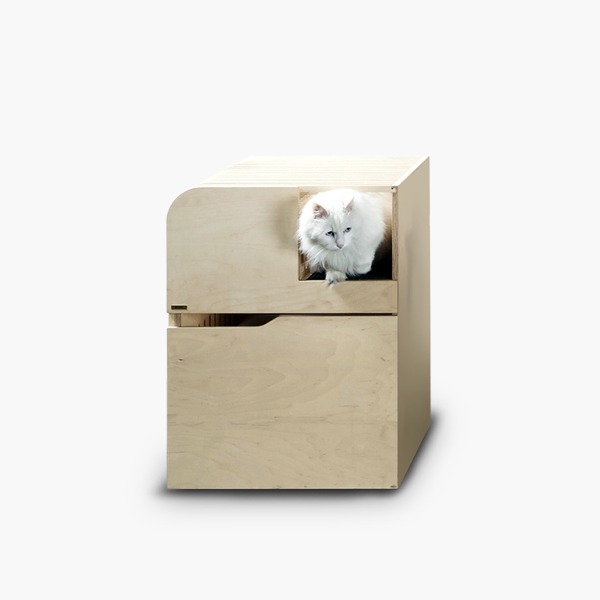 뽀떼 고양이 원목 화장실 캣토토